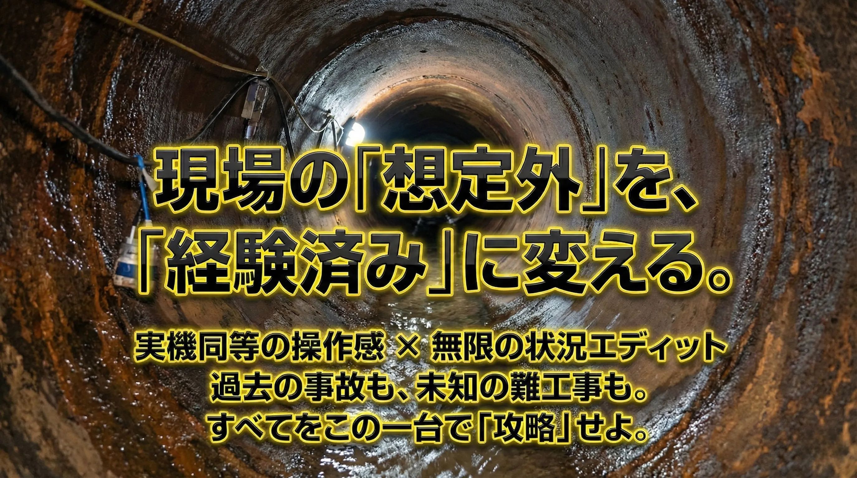 実践訓練型 推進施工用掘進機操作シミュレータ 外観
